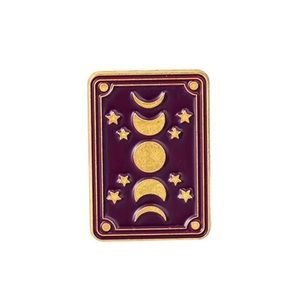 Brand New Moon Phase Tarot Card Enamel Pin